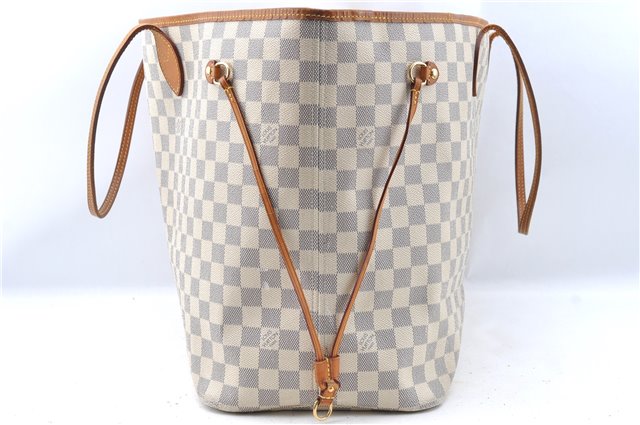 Authentic Louis Vuitton Damier Azur Neverfull GM N51108 Shoulder Tote Bag 1109D