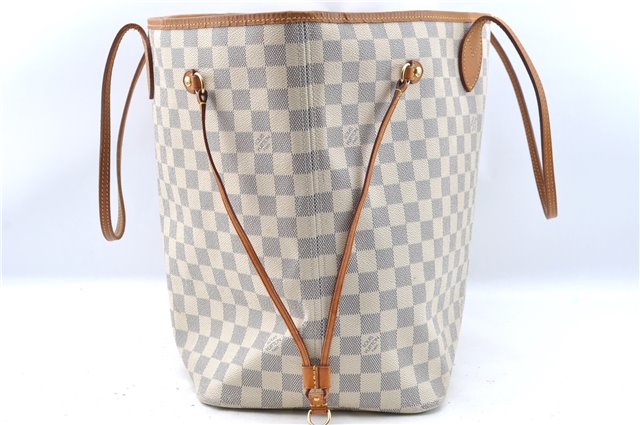 Authentic Louis Vuitton Damier Azur Neverfull GM N51108 Shoulder Tote Bag 1109D