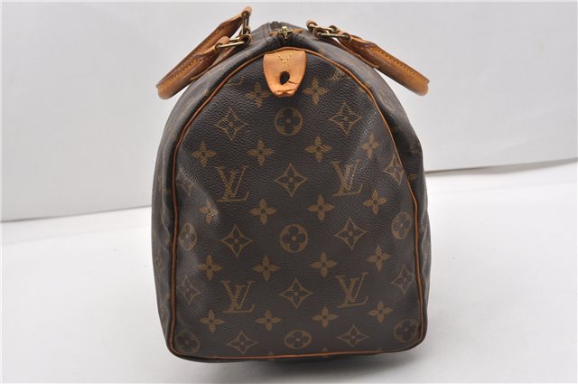 Authentic Louis Vuitton Monogram Speedy 35 Hand Boston Bag M41524 LV 1109G