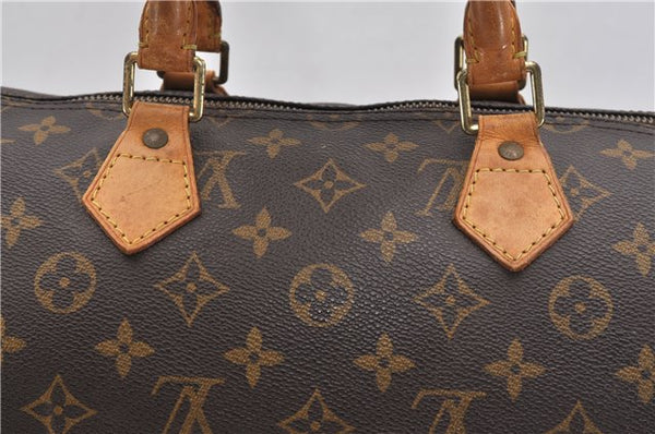 Authentic Louis Vuitton Monogram Speedy 35 Hand Boston Bag M41524 LV 1109G