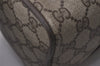 Authentic GUCCI Web Sherry Line Hand Boston Bag GG PVC Leather Brown 1109I