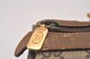 Authentic GUCCI Web Sherry Line Hand Boston Bag GG PVC Leather Brown 1109I
