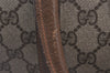 Authentic GUCCI Web Sherry Line Hand Boston Bag GG PVC Leather Brown 1109I