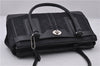 Authentic COACH Signature Shoulder Hand Bag Canvas Leather 11589 Black 1111F