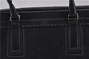 Authentic COACH Signature Shoulder Hand Bag Canvas Leather 11589 Black 1111F