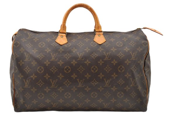 Authentic Louis Vuitton Monogram Speedy 40 Hand Boston Bag M41522 LV 1111G