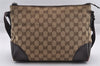 Authentic GUCCI Shoulder Cross Body Bag GG Canvas Leather 114273 Brown 1112I