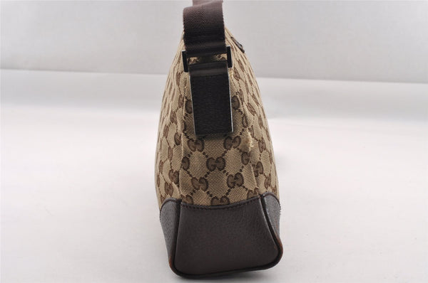 Authentic GUCCI Shoulder Cross Body Bag GG Canvas Leather 114273 Brown 1112I