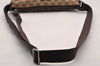 Authentic GUCCI Shoulder Cross Body Bag GG Canvas Leather 114273 Brown 1112I