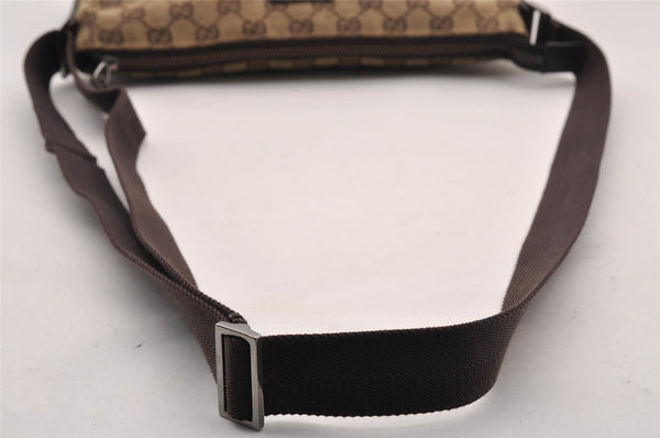 Authentic GUCCI Shoulder Cross Body Bag GG Canvas Leather 114273 Brown 1112I