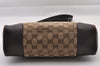 Authentic GUCCI Shoulder Cross Body Bag GG Canvas Leather 114273 Brown 1112I