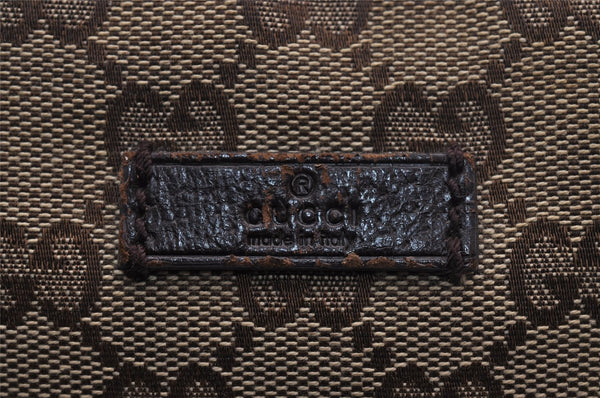 Authentic GUCCI Shoulder Cross Body Bag GG Canvas Leather 114273 Brown 1112I