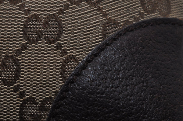 Authentic GUCCI Shoulder Cross Body Bag GG Canvas Leather 114273 Brown 1112I