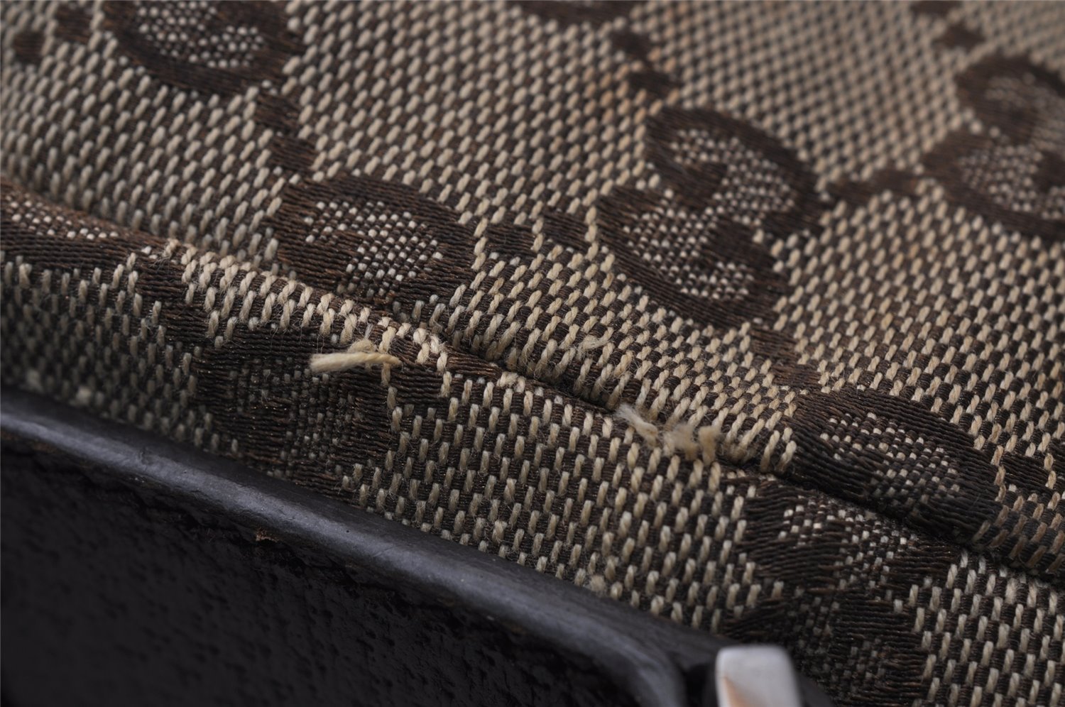 Authentic GUCCI Shoulder Cross Body Bag GG Canvas Leather 114273 Brown 1112I