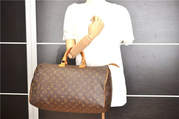 Authentic Louis Vuitton Monogram Speedy 40 Hand Boston Bag M41522 LV 1113G