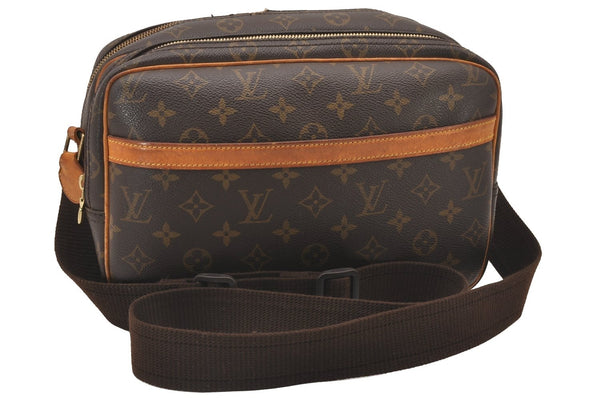 Authentic Louis Vuitton Monogram Reporter PM Shoulder Cross Bag M45254 LV 1113I