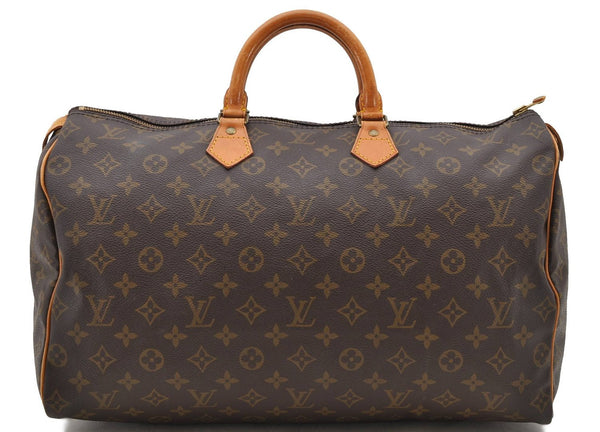 Authentic Louis Vuitton Monogram Speedy 40 Hand Bag M41522 LV 1114D