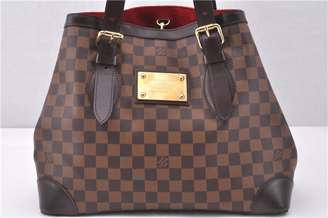 Authentic Louis Vuitton Damier Hampstead MM Shoulder Tote Bag N51204 LV 1114F