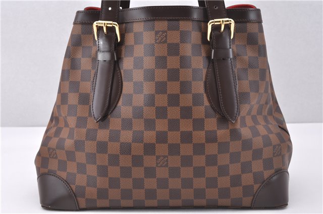 Authentic Louis Vuitton Damier Hampstead MM Shoulder Tote Bag N51204 LV 1114F