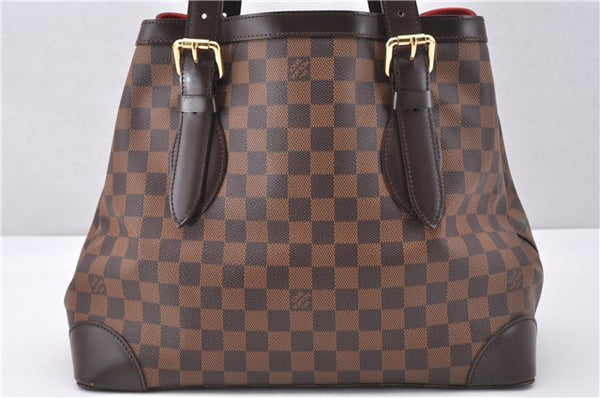Authentic Louis Vuitton Damier Hampstead MM Shoulder Tote Bag N51204 LV 1114F