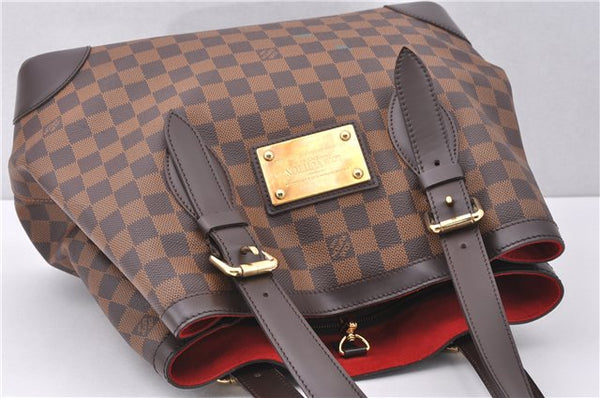 Authentic Louis Vuitton Damier Hampstead MM Shoulder Tote Bag N51204 LV 1114F