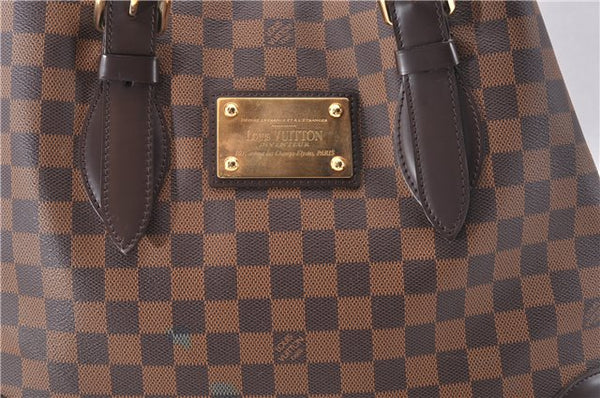 Authentic Louis Vuitton Damier Hampstead MM Shoulder Tote Bag N51204 LV 1114F