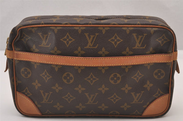 Authentic Louis Vuitton Monogram Compiegne 28 Clutch Hand Bag M51845 LV 1115I
