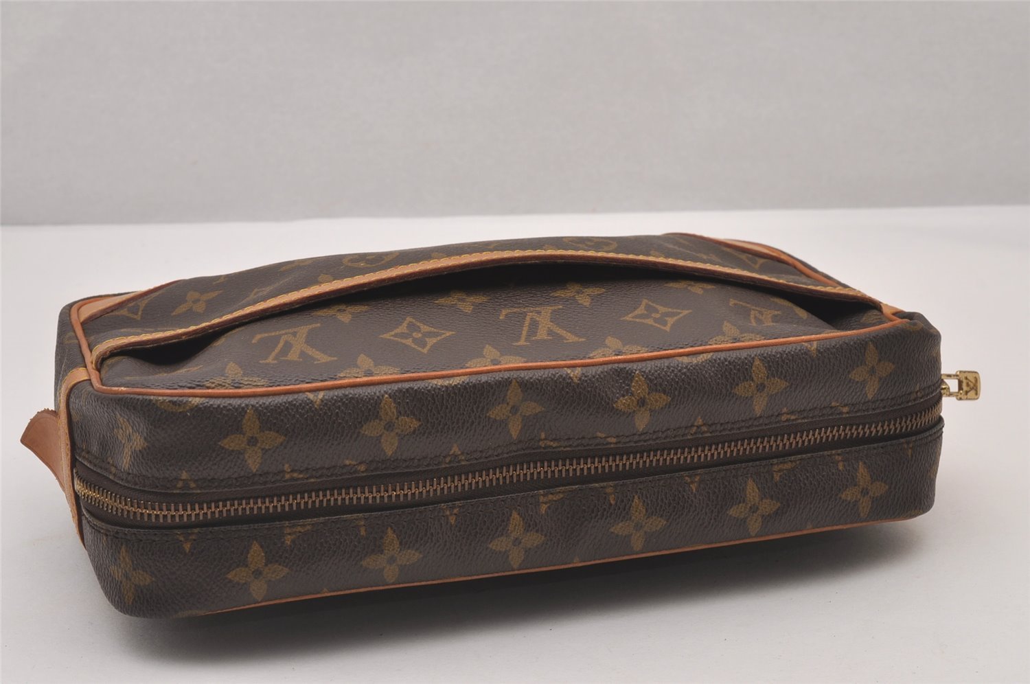 Authentic Louis Vuitton Monogram Compiegne 28 Clutch Hand Bag M51845 LV 1115I