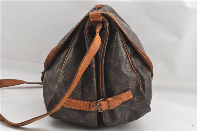 Authentic Louis Vuitton Monogram Saumur 35 Shoulder Cross Bag M42254 LV 1116G