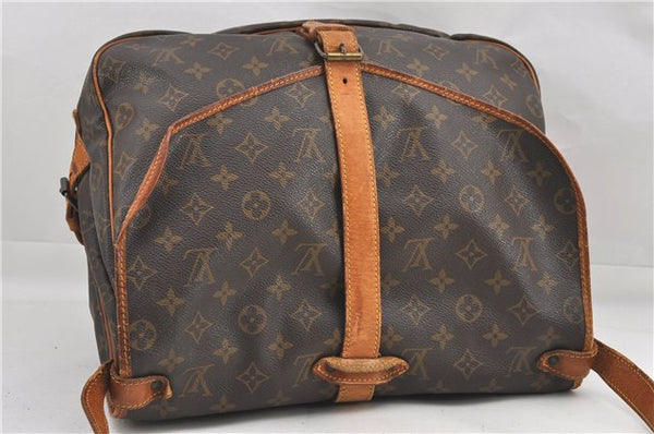 Authentic Louis Vuitton Monogram Saumur 35 Shoulder Cross Bag M42254 LV 1116G