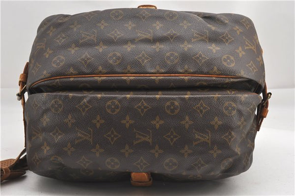 Authentic Louis Vuitton Monogram Saumur 35 Shoulder Cross Bag M42254 LV 1116G