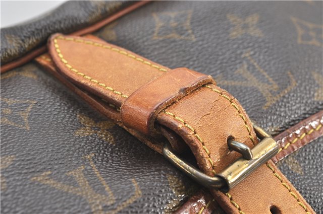 Authentic Louis Vuitton Monogram Saumur 35 Shoulder Cross Bag M42254 LV 1116G