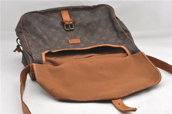 Authentic Louis Vuitton Monogram Saumur 35 Shoulder Cross Bag M42254 LV 1116G