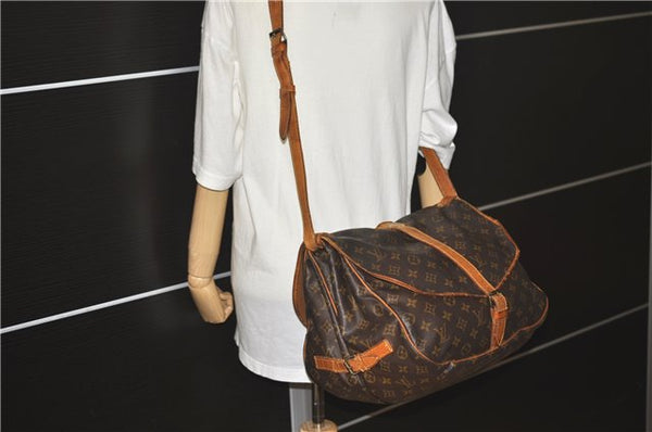 Authentic Louis Vuitton Monogram Saumur 35 Shoulder Cross Bag M42254 LV 1116G
