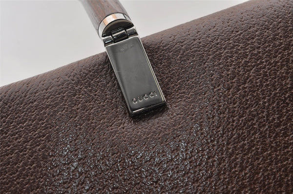 Authentic GUCCI Bamboo 2way Hand Tote Bag Leather 0021034 Brown Junk 1117I