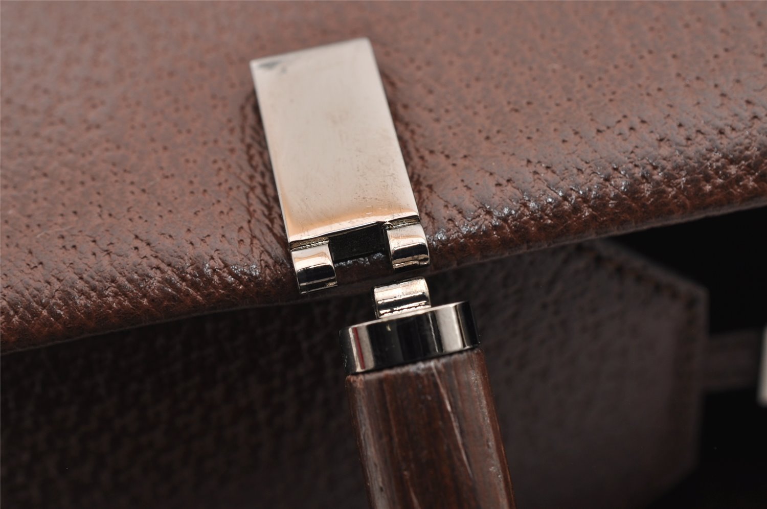 Authentic GUCCI Bamboo 2way Hand Tote Bag Leather 0021034 Brown Junk 1117I