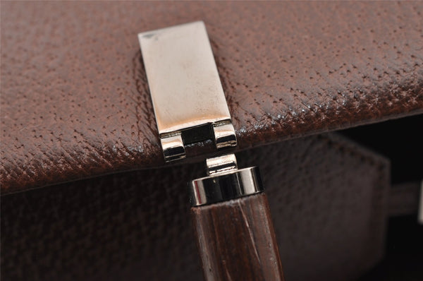 Authentic GUCCI Bamboo 2way Hand Tote Bag Leather 0021034 Brown Junk 1117I