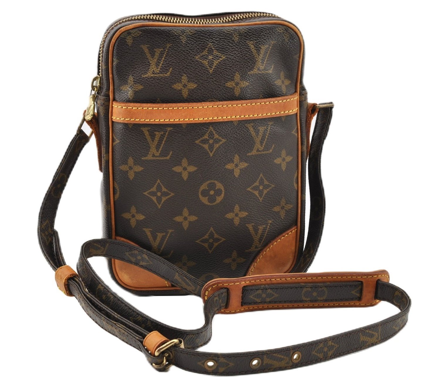 Authentic Louis Vuitton Monogram Danube Shoulder Cross Body Bag M45266 LV 1120G