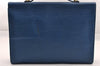 Authentic Louis Vuitton Epi Porte Documents Bandouliere SPO Briefcase Blue 1120I