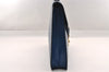 Authentic Louis Vuitton Epi Porte Documents Bandouliere SPO Briefcase Blue 1120I