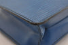 Authentic Louis Vuitton Epi Porte Documents Bandouliere SPO Briefcase Blue 1120I