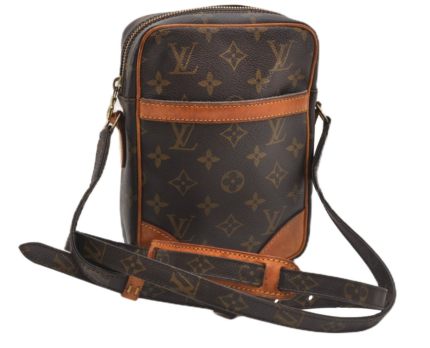 Authentic Louis Vuitton Monogram Danube Shoulder Cross Body Bag M45266 LV 1121G