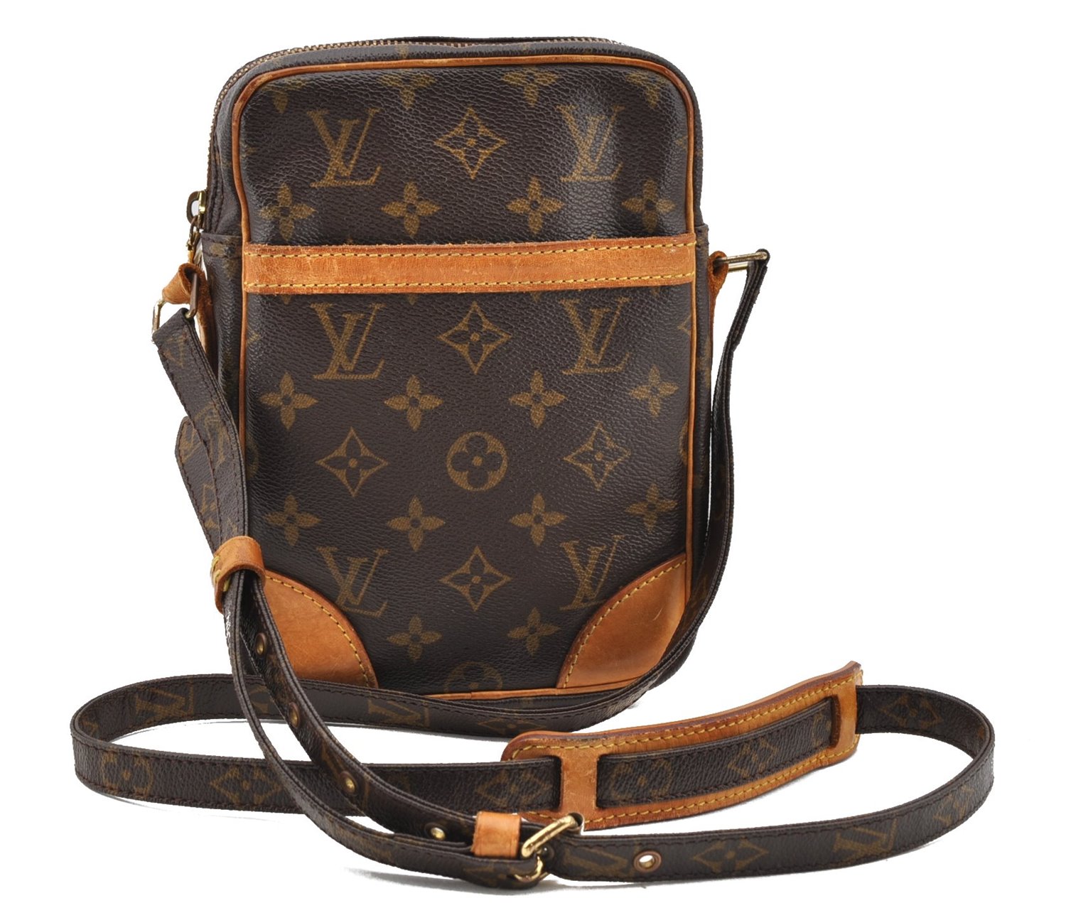 Authentic Louis Vuitton Monogram Danube Shoulder Cross Body Bag M45266 LV 1123G
