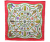 Authentic HERMES Carre 90 Scarf "Qu importe le flacon" Silk Red 1124D