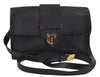 Authentic YVES SAINT LAURENT Shoulder Cross Body Bag Leather Black 1124E