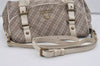 Authentic BURBERRY BLUE LABEL Check Shoulder Cross Bag Canvas Leather Gray 1125I