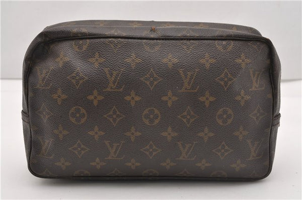 Auth Louis Vuitton Monogram Trousse Toilette 28 Clutch Hand Bag M47522 LV 1127G
