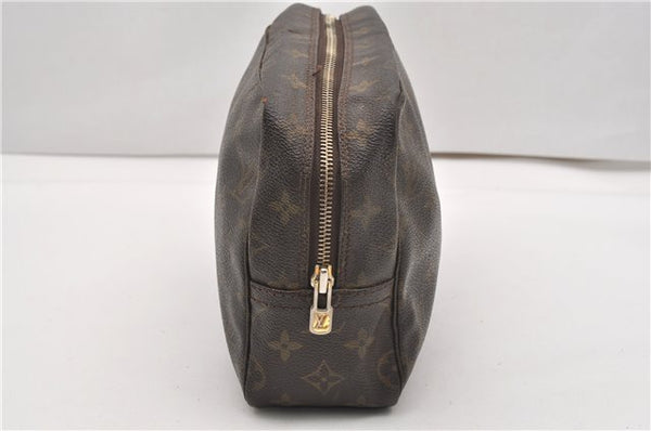 Auth Louis Vuitton Monogram Trousse Toilette 28 Clutch Hand Bag M47522 LV 1127G