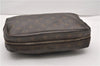Auth Louis Vuitton Monogram Trousse Toilette 28 Clutch Hand Bag M47522 LV 1127G