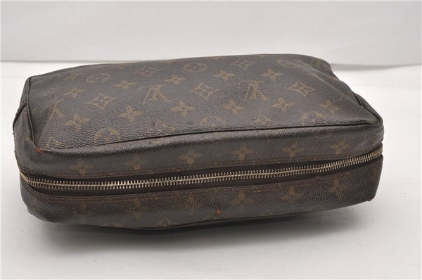 Auth Louis Vuitton Monogram Trousse Toilette 28 Clutch Hand Bag M47522 LV 1127G